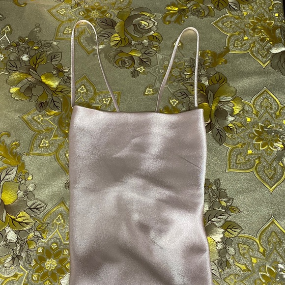 Apricot Lane Cotton Candy LA Pink Satin Mini Dress - Picture 3 of 6